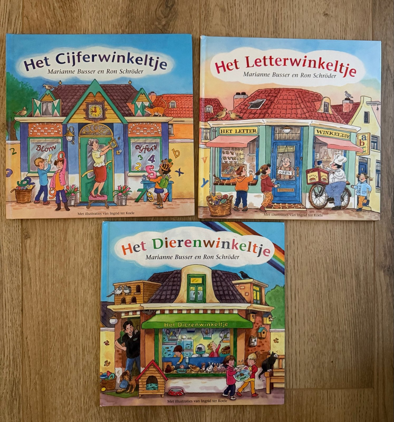 Het Cijferwinkeltje, Het Letterwinkeltje, Het Dierenwinkeltj, Ophalen of Verzenden, Gelezen