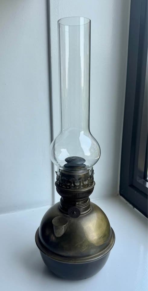 Antique petroleum oil lamp, Ideal Brenner 20, Ophalen of Verzenden