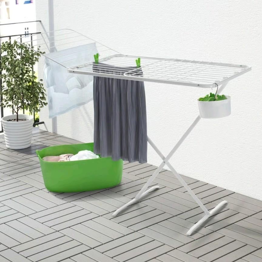 Wasrek IKEA MULIG white foldable drying rack, Ophalen, Zo goed als nieuw, Wasrek