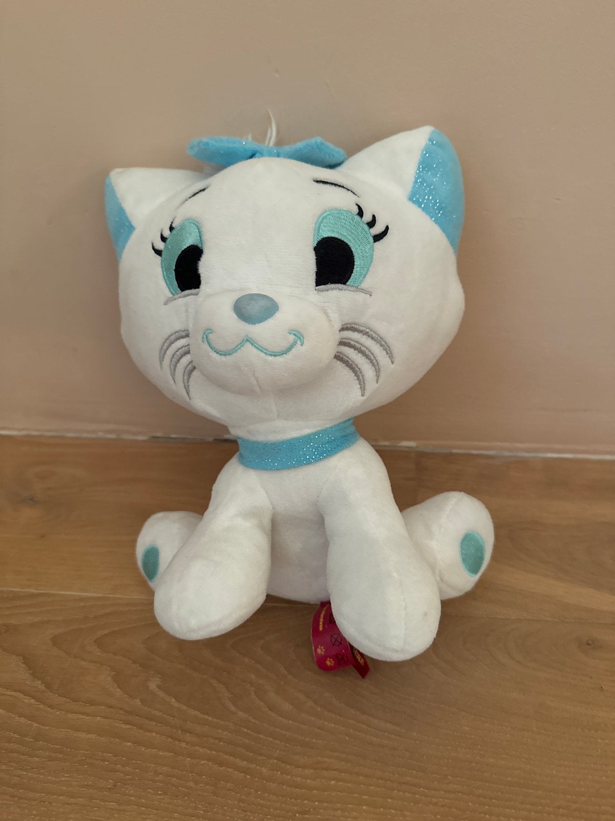 Gamble Pleasure Knuffel Kat - Zacht, Blauw Strikje, Harde Ne, Overige merken, Blauw, Ophalen of Verzenden, Zo goed als nieuw