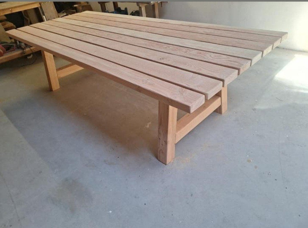Robuuste eet tafel tuintafel douglas Eettafel, Ophalen of Verzenden, Rechthoekig, Hout