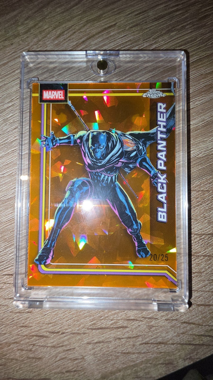 2026 Topps Chrome Marvel Black Panther Orange Shimmer Refrac, Ophalen of Verzenden, Zo goed als nieuw