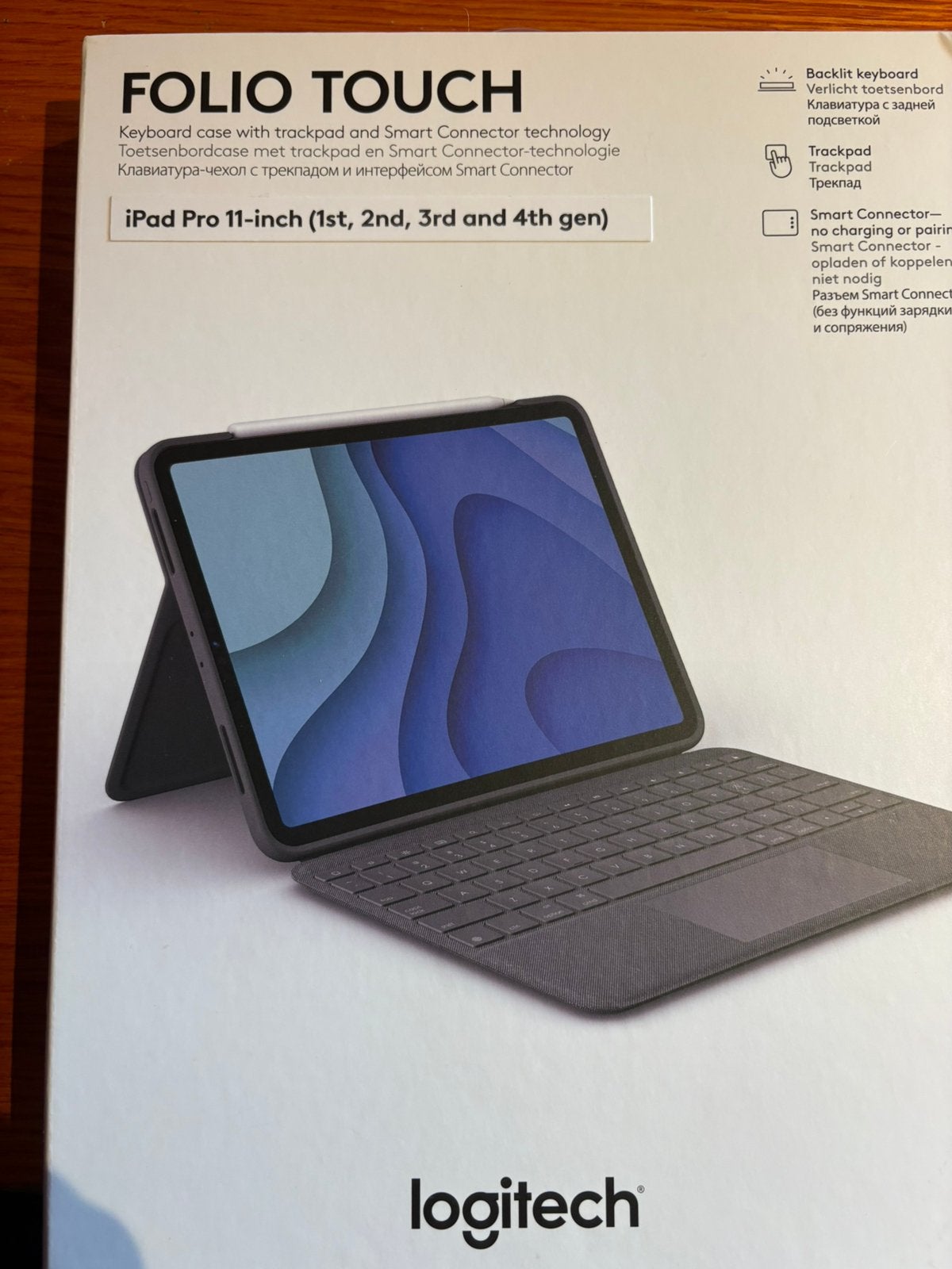 Logitech Folio Touch iPad PRO 11 inch, Ipad 11 inch generatie 1, 2, 3 en 4, 11 inch, Bescherming voor- en achterkant, Ophalen of Verzenden