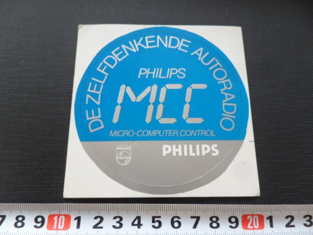 sticker PHILIPS MCC Micro Computer Control Autoradio *, Verzamelen, Ophalen, Zo goed als nieuw
