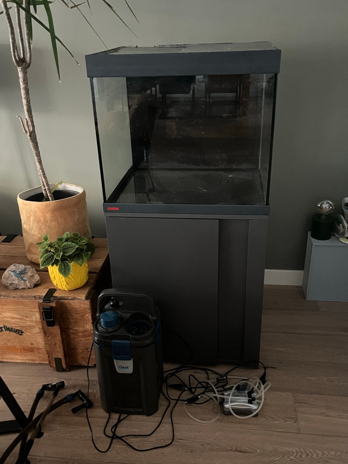Compleet aquarium 50x50x60, Ophalen, Zo goed als nieuw, Leeg aquarium