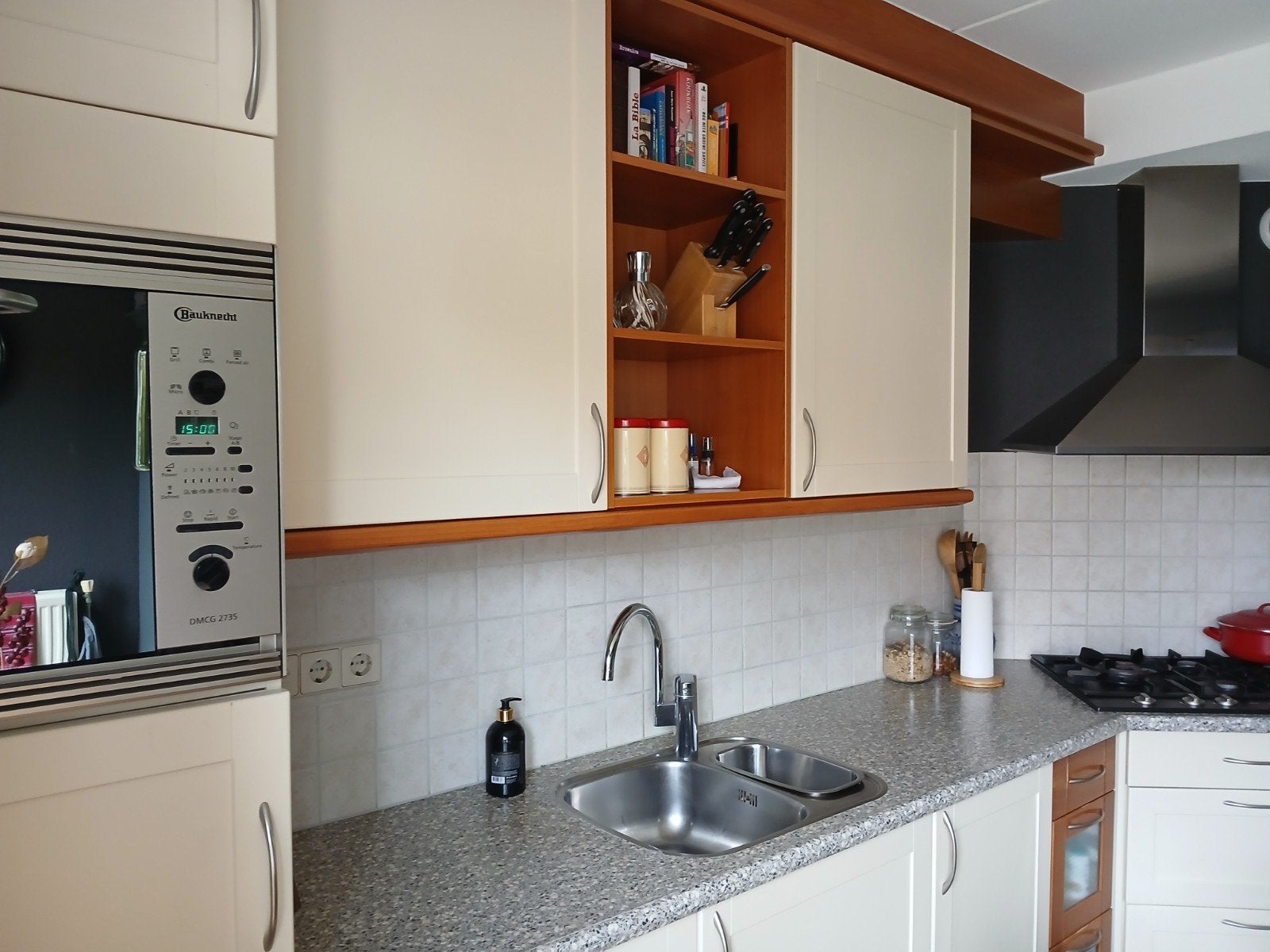 Complete keuken met inbouwapparatuur, Huis en Inrichting, Keuken | Bestek, Ophalen, Gebruikt, Rvs of Chroom