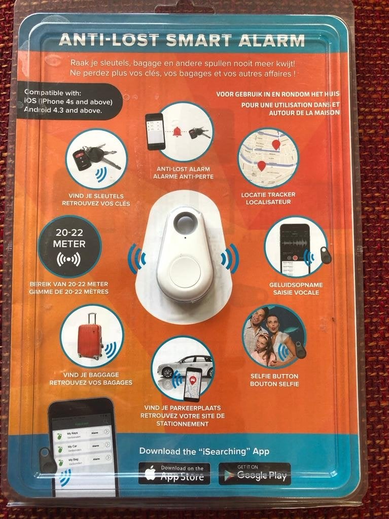 Anti-Lost Smart Alarm Tracker met app en selfieknop, Ophalen of Verzenden, Nieuw, Overige typen, Universeel