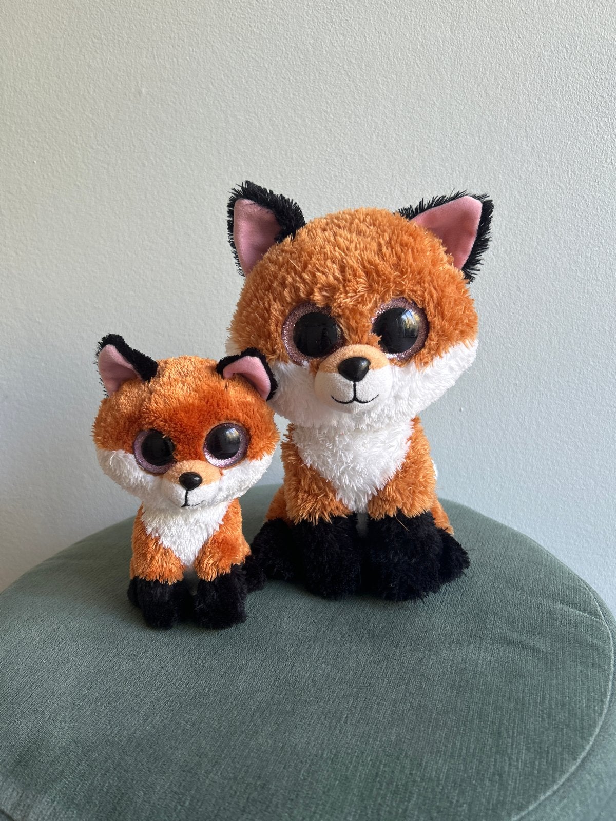 Ty Beanie Boo vossen knuffels - set van 2, Ophalen, Oranje, Middelgroot (20 tot 80 cm), Ty