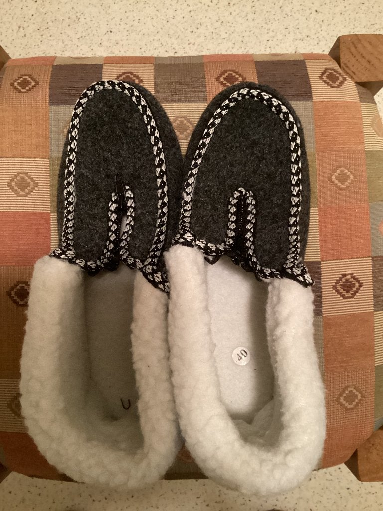 Pantoffels met rits, nieuw maat 40, Nieuw, Ophalen of Verzenden, Pantoffels of Sloffen, Grijs