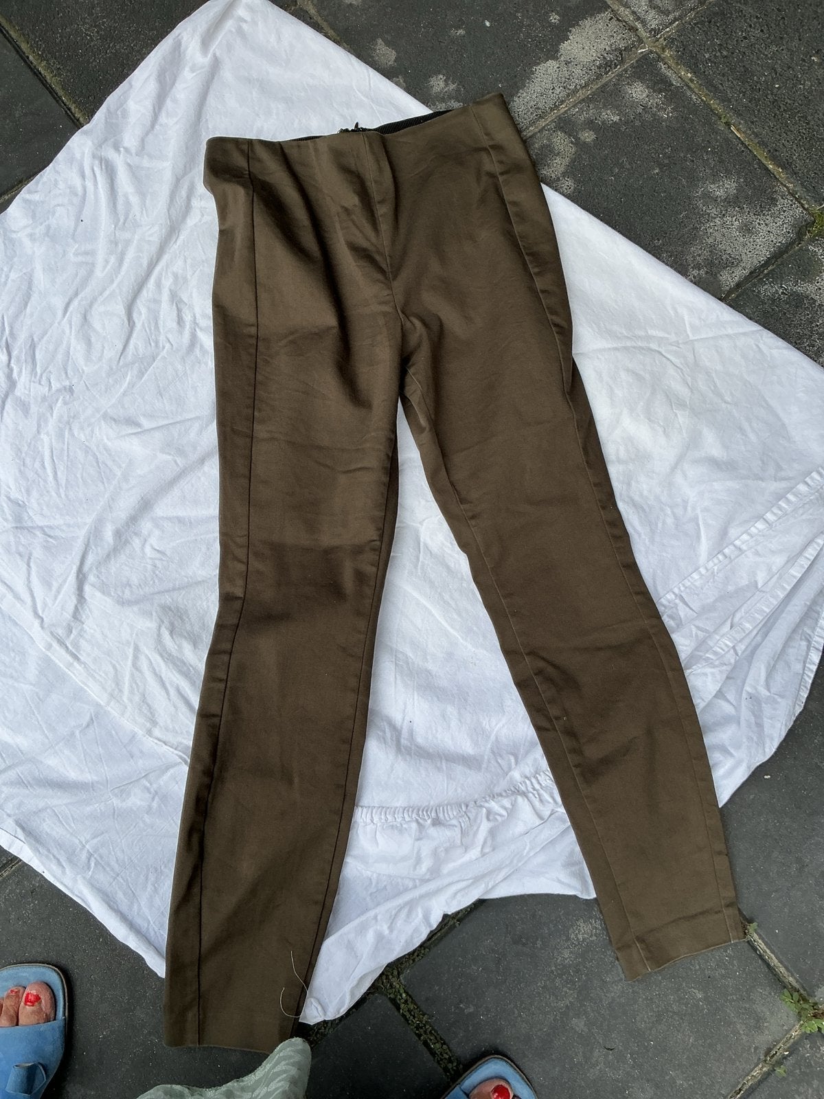 Massimo Dutti Skinny Fit Broek - Bruin, Bruin, Maat 42/44 (L), Nieuw, Ophalen of Verzenden