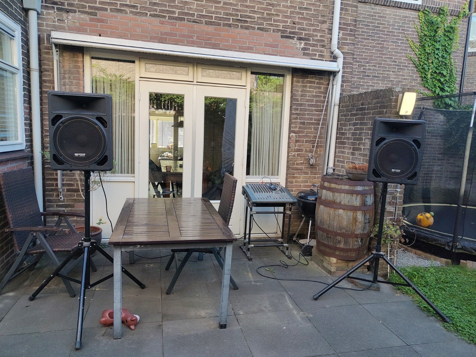 JBSystems PMD 8 Mengpaneel met PSX-12 speakers 250 watt RMS, Ophalen, Gebruikt, 5 tot 10 kanalen, Microfooningang
