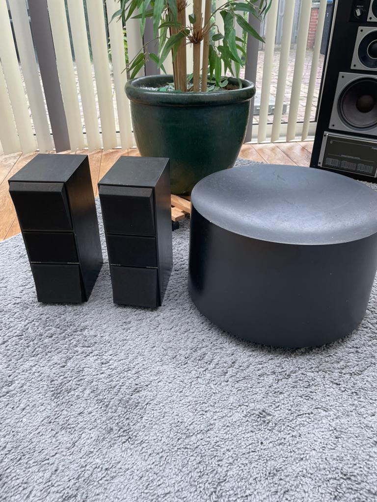Beovox c100 luidsprekers met b&o subwoofer, Audio, Tv en Foto, Luidsprekers, Gebruikt, Subwoofer, Minder dan 60 watt, Ophalen