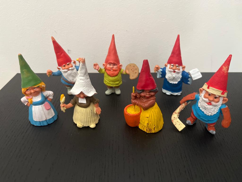 Vintage David de Kabouter poppetjes - met slijtage, Verzamelen, Poppetjes en Figuurtjes, Gebruikt, RBB, Ophalen of Verzenden, Nvt