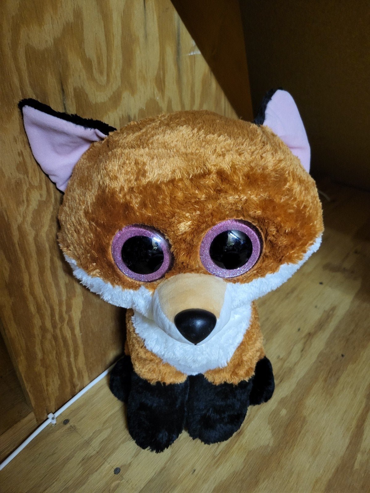 Grote Ty vos knuffel met glinsterogen, Ophalen of Verzenden, Zo goed als nieuw, Middelgroot (20 tot 80 cm), Meerkleurig