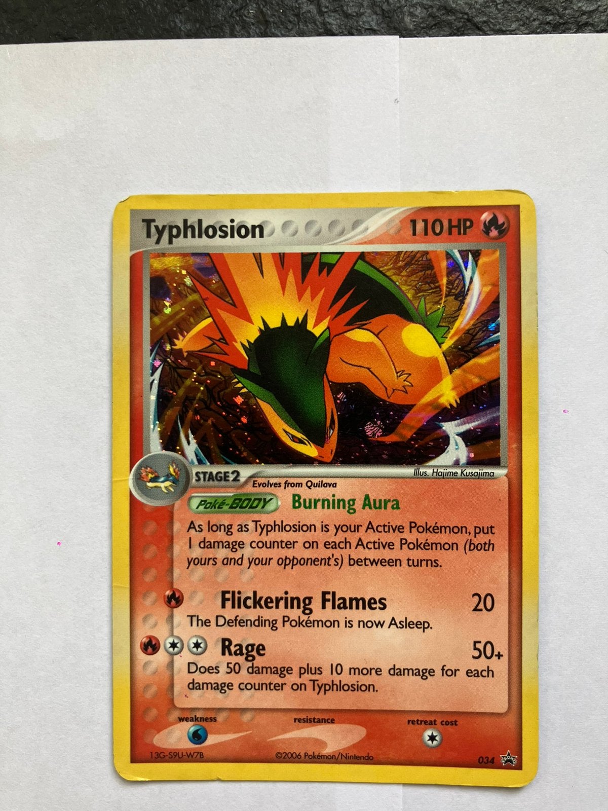 Typhlosion Holo - Promo Set Pokémon kaart, Ophalen of Verzenden, Gebruikt