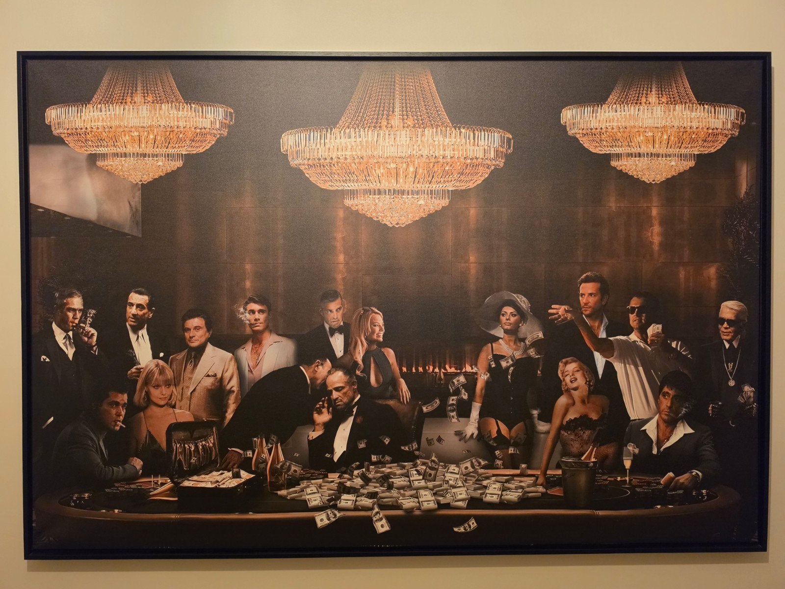 Iconische Filmsterren en Maffia canvas, Ophalen, Ingelijst