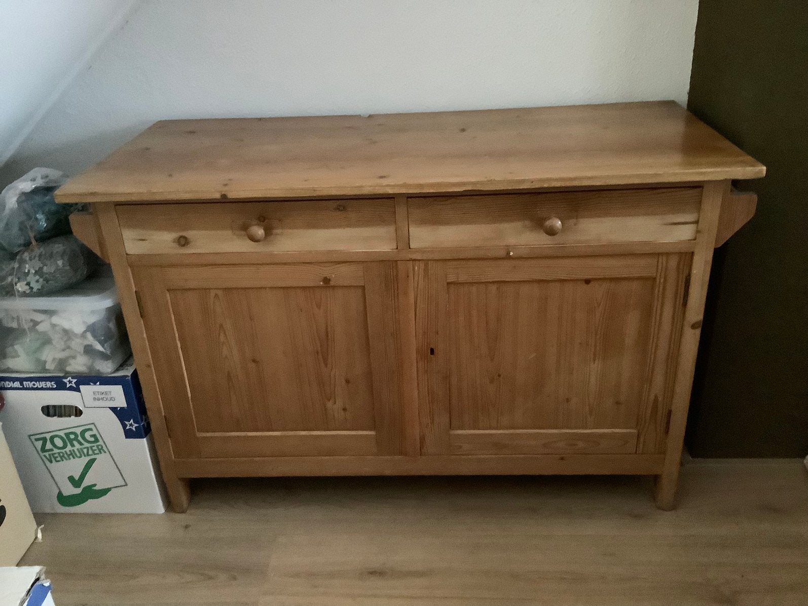 Grenen commode kast met laden, Ophalen, Gebruikt, 100 tot 150 cm
