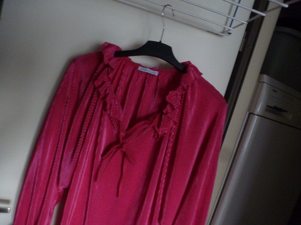 BLOUSE ruffle AZZURRO tuniek 42 -GRATIS zend, Verzenden, Nieuw, Maat 42/44 (L), Roze