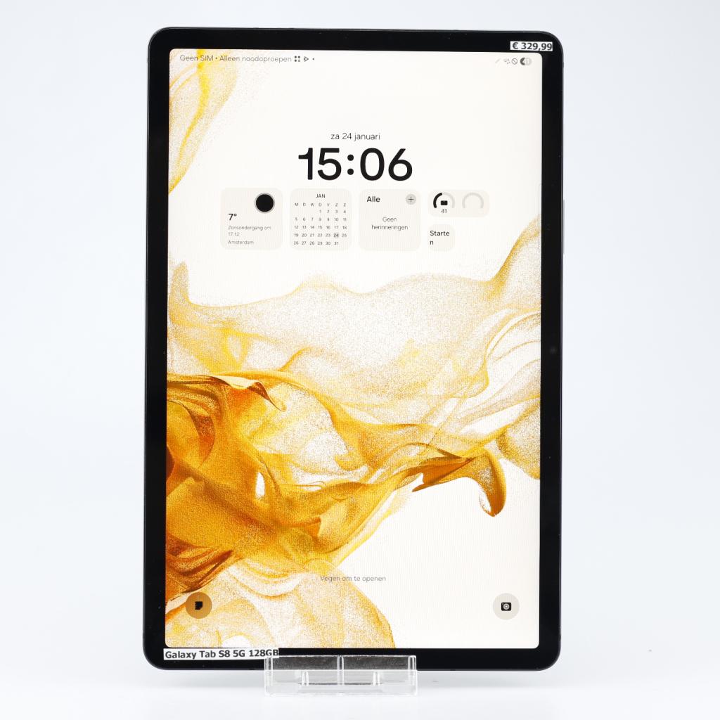Samsung Galaxy Tab S8 5G 128GB Zwart | Nette staat, Computers en Software, Android Tablets, Zo goed als nieuw