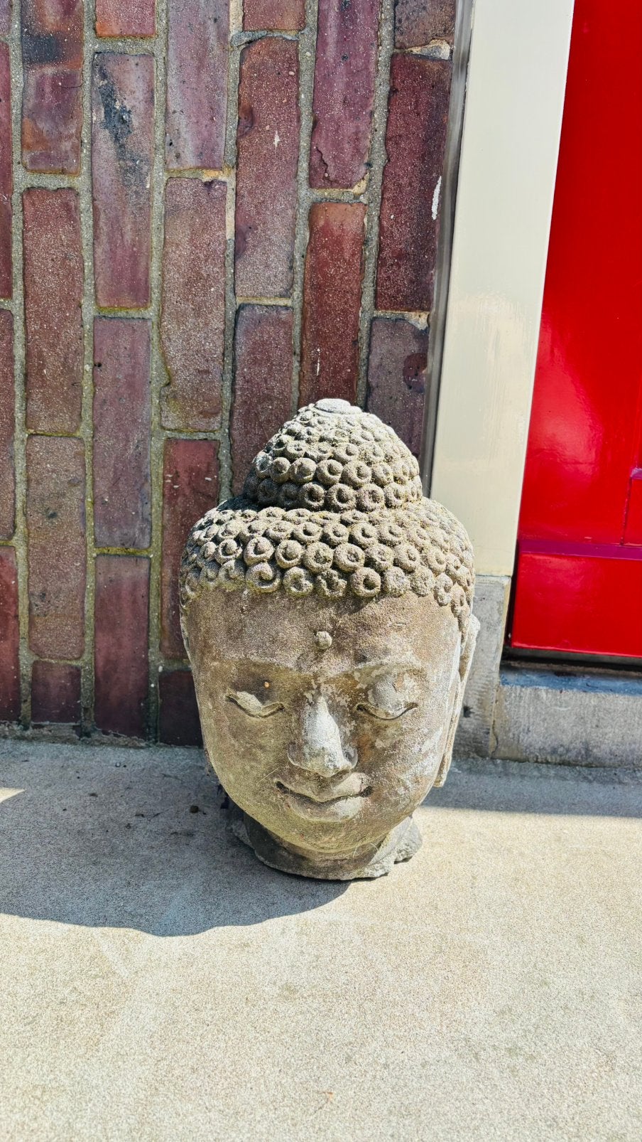 Stenen buddha hoofden, Ophalen, Zo goed als nieuw, Steen