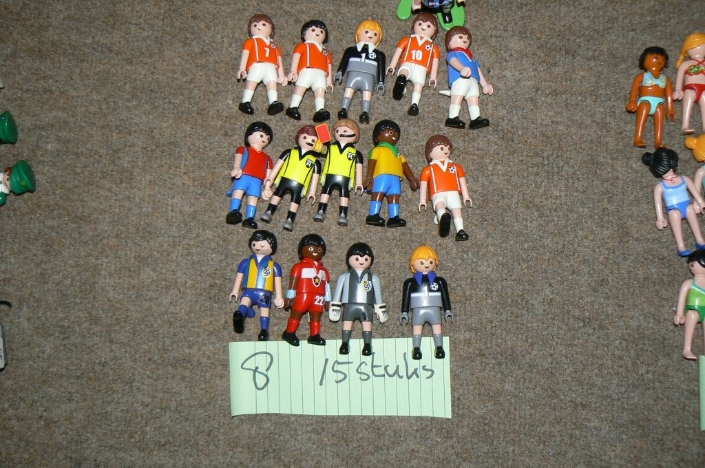 15 voetbal poppetjes, Ophalen of Verzenden, Gebruikt, Losse onderdelen, Overige typen