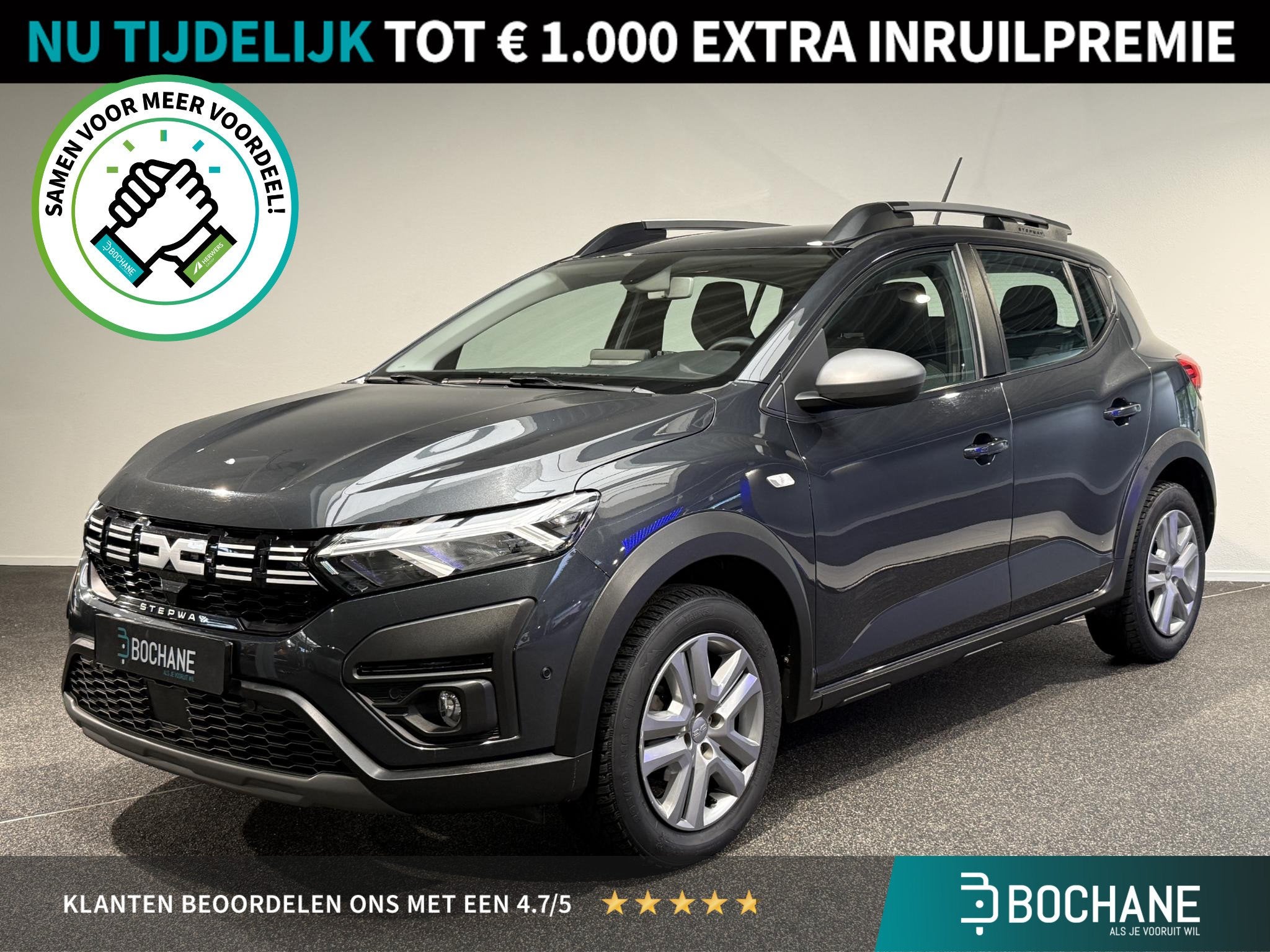 Dacia Sandero Stepway 1.0 TCe 90 Comfort | Automaat | Achter, Auto's, Stof, Met garantie (alle), 91 pk, 3 cilinders