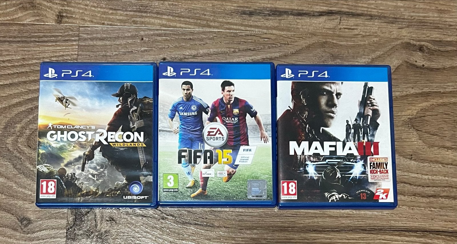 PS4/PS5 Gamebundel: Mafia III, FIFA 15, Ghost Recon Wildland, Ophalen of Verzenden, Gebruikt, Avontuur en Actie, Vanaf 18 jaar