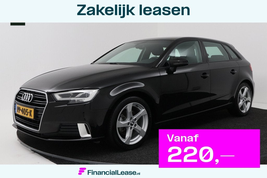 Audi A3 Sportback 1.0 TFSI Sport Lease Edition (CLIMA, CAMER, Stof, Gebruikt, Zwart, Origineel Nederlands