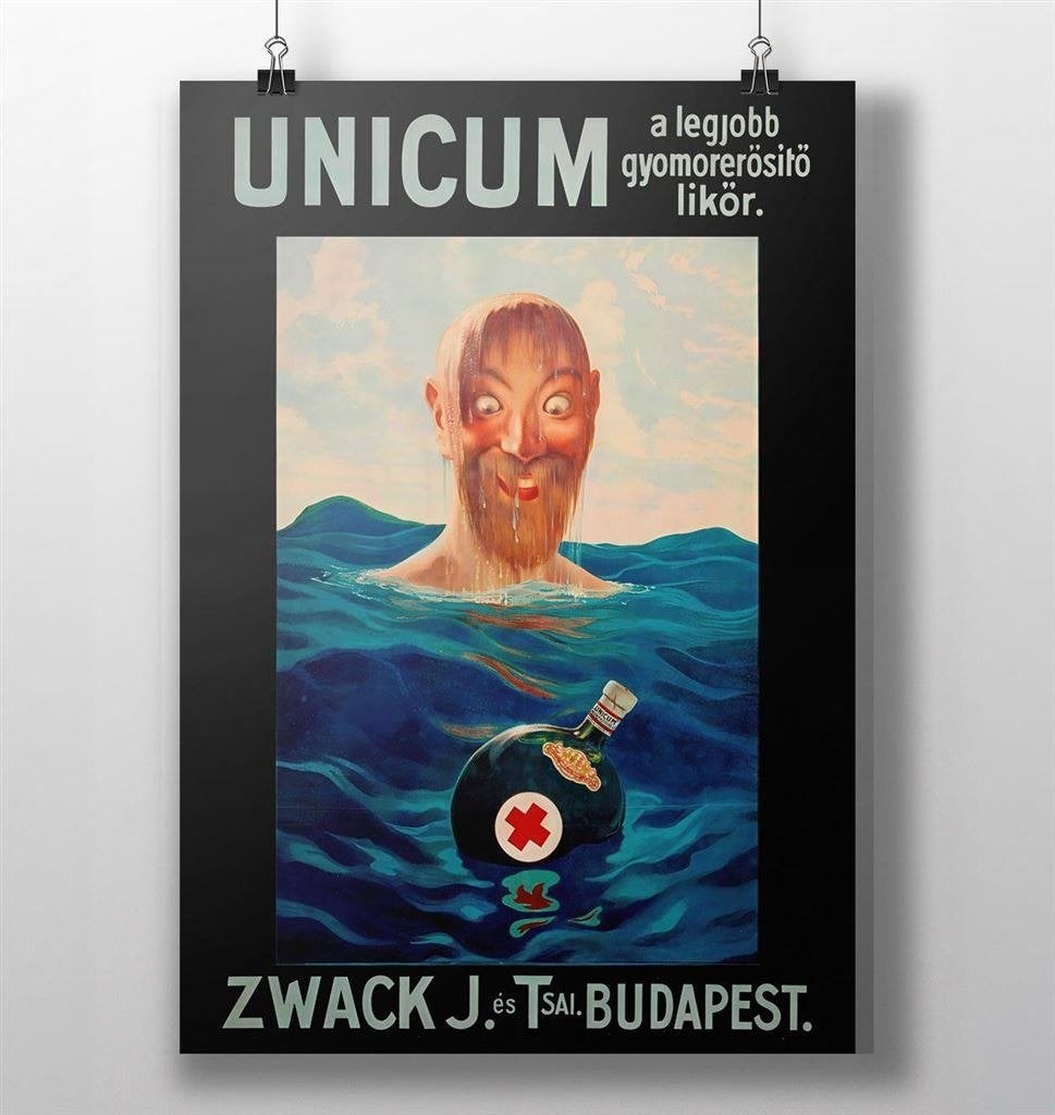 Unicum Zwack Poster Print Hongarije Likeur, Verzenden, Nieuw, Reclamebord