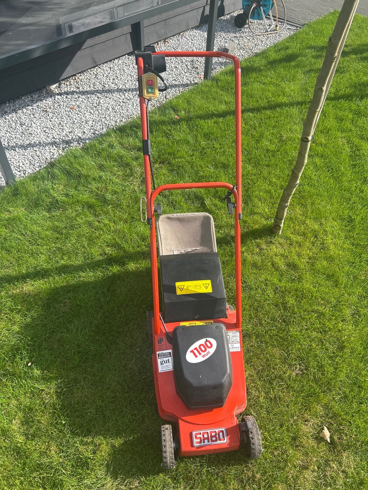 Sabo Turbo Star 32-EL Elektrische Grasmaaier - Goede Staat, Tuin en Terras, Grasmaaiers, Ophalen, Cirkelmaaier, Gebruikt, Elektrische grasmaaier