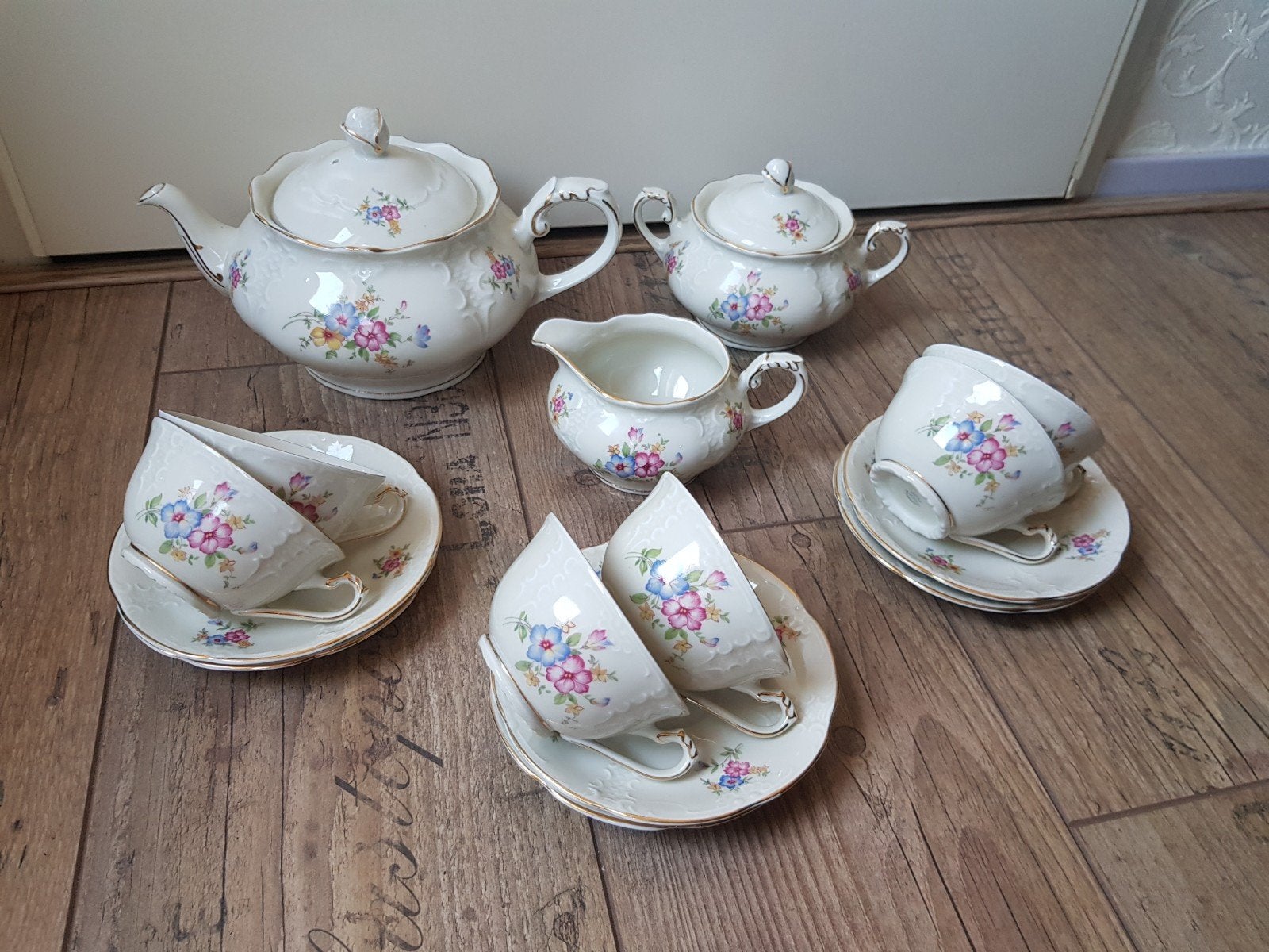 Thee servies mosa maastricht bloemen, Ophalen of Verzenden