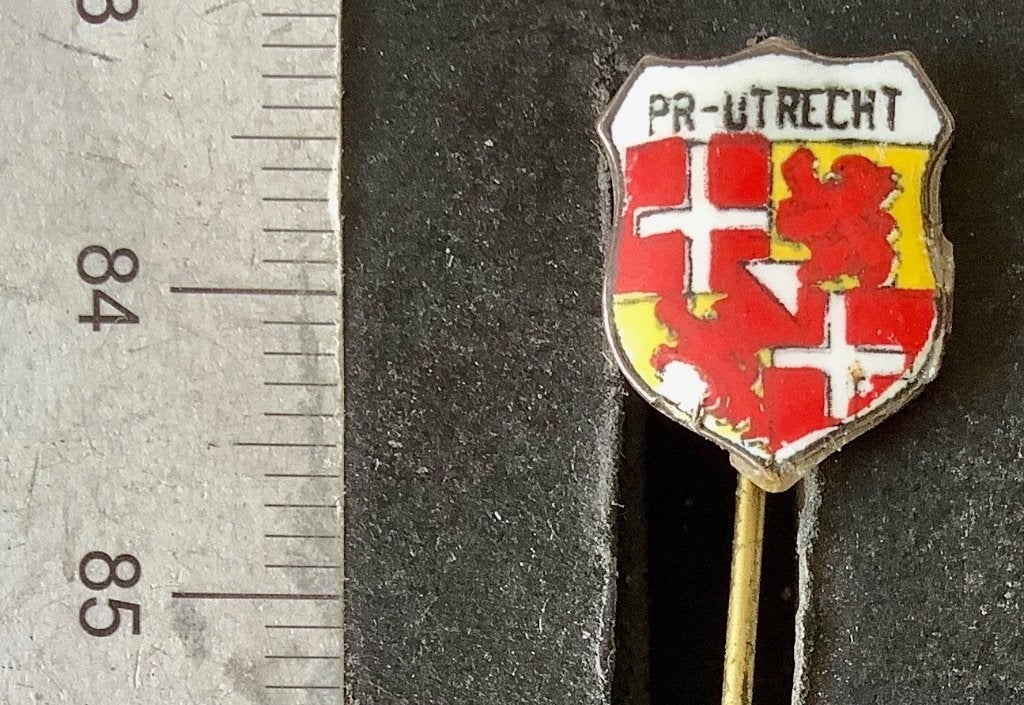 speld, Utrecht, Provinciewapen (RB, Verzamelen, Speldjes, Pins en Buttons, Ophalen of Verzenden, Gebruikt, Stad of Land, Speldje of Pin