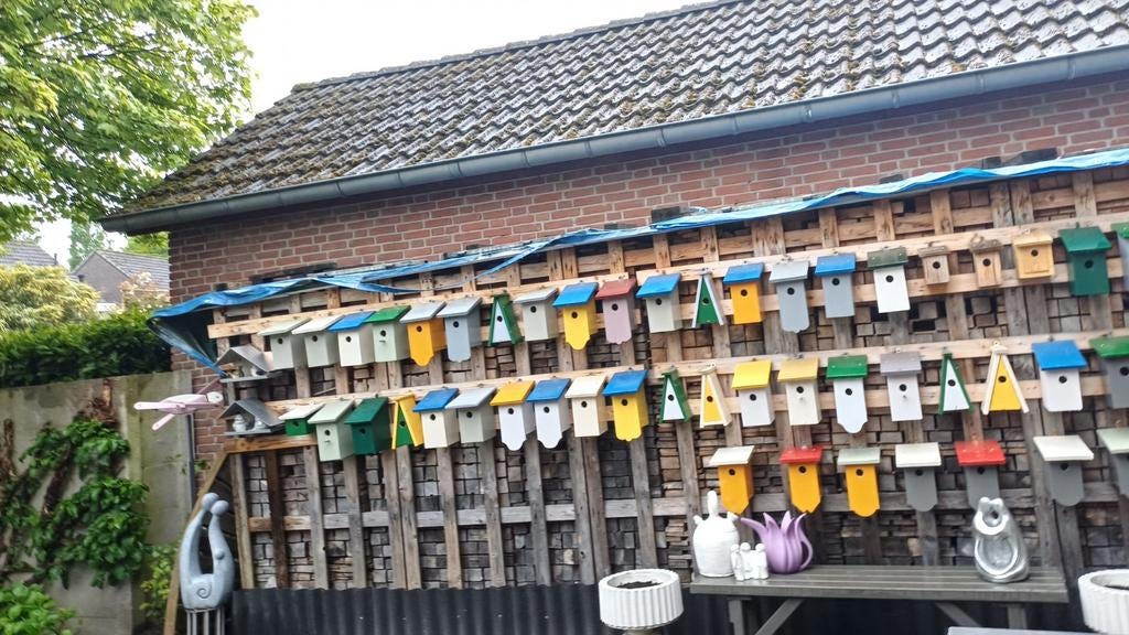 Vogelhuisjes 3 st nu 10 euro, Dieren en Toebehoren, Vogels | Hokken en Kooien, Ophalen of Verzenden, Hout, Vogelkooi
