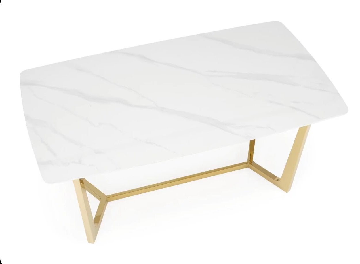 Nette Marmeren tafel, Ophalen, 100 tot 150 cm, Zo goed als nieuw, 25 tot 50 cm