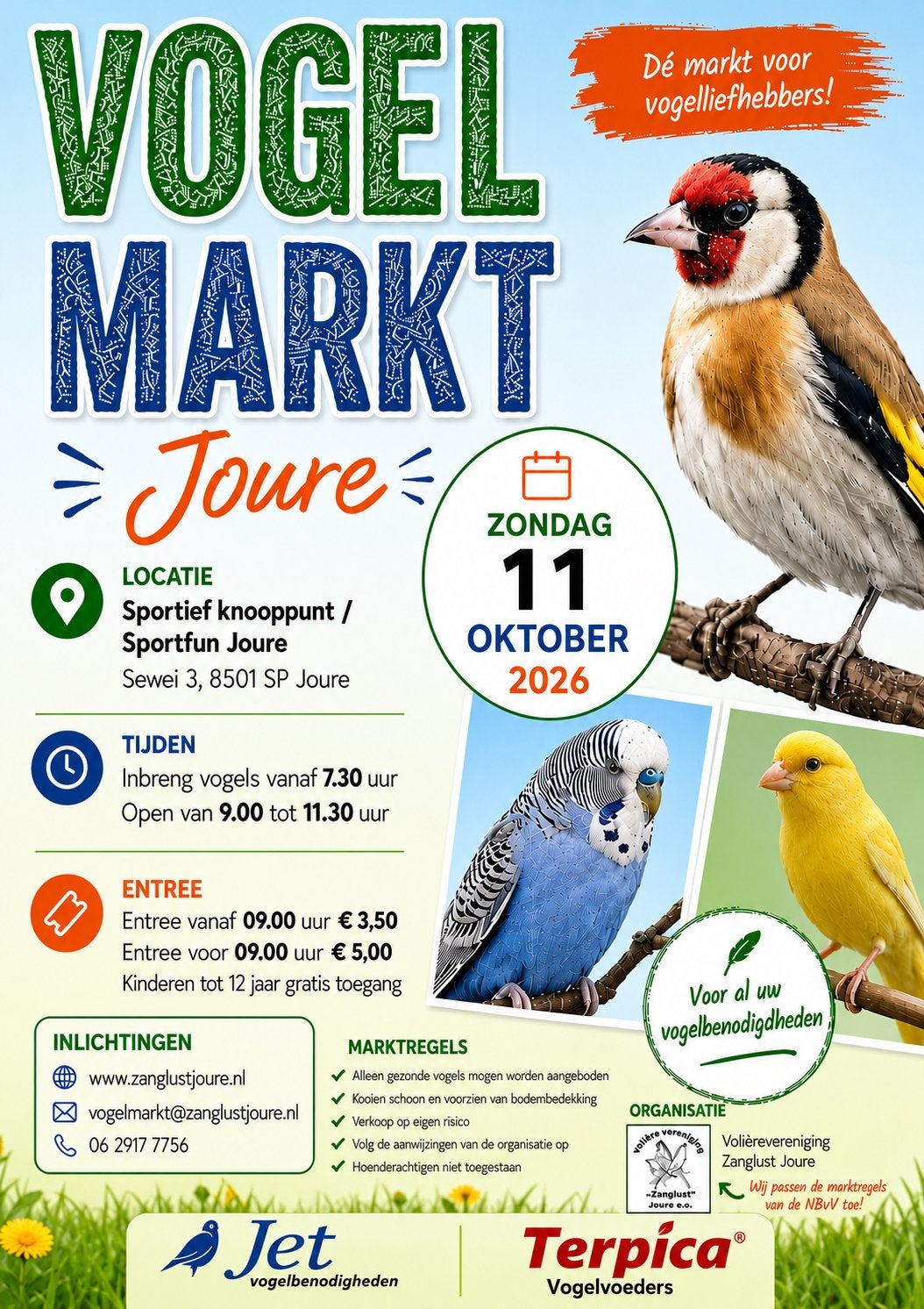 Vogelmarkt Joure, Ophalen, Kooi-accessoires