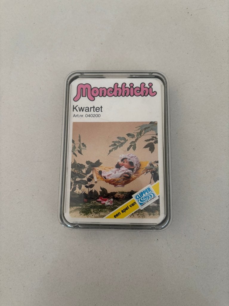 Vintage Monchhichi Kwartet Kaartspel - Clipper, Ophalen of Verzenden, Zo goed als nieuw, Kwartet(ten)