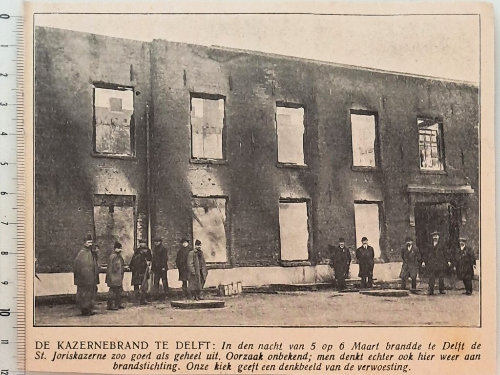 leger 1915: brand in St. Joriskazerne in Delft, Verzenden, Voor 1940, Gebruikt, Overige onderwerpen