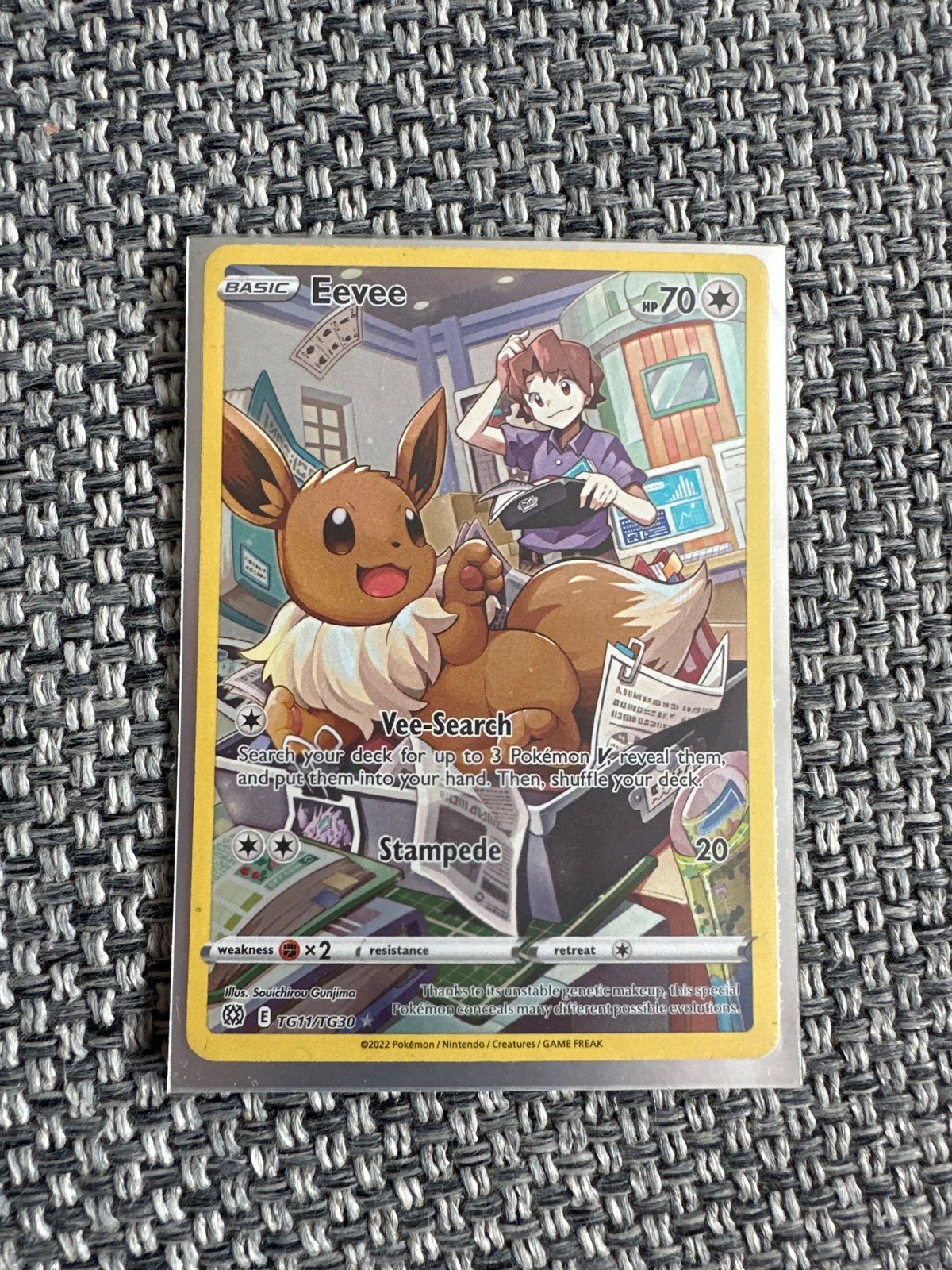 Pokémon Eevee TG11/TG30 Trainer Gallery Kaart, Ophalen of Verzenden, Zo goed als nieuw, Losse kaart