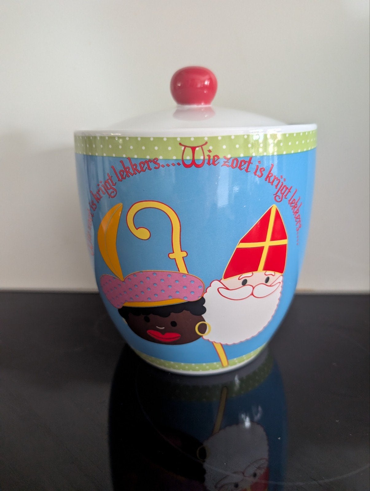 Voorraadpot Sinterklaas en Piet, Ophalen of Verzenden, Zo goed als nieuw