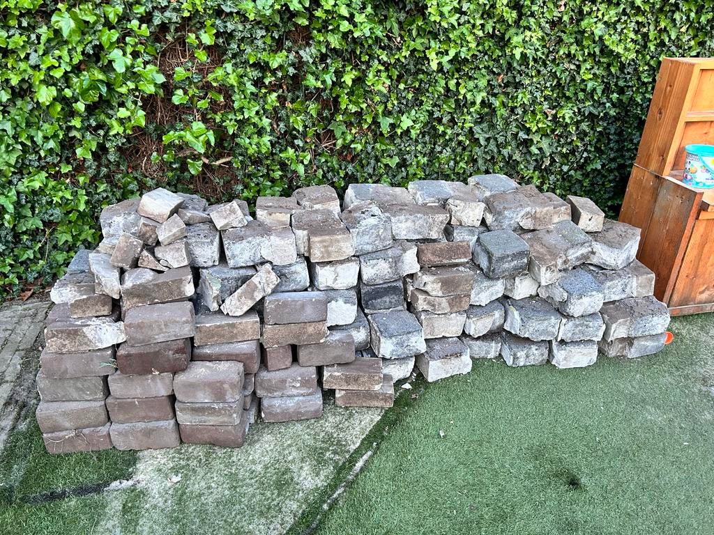 Gebruikte keien, Tuin en Terras, Grind, Keien en Split, Ophalen, Gebruikt, Grijs, Kei