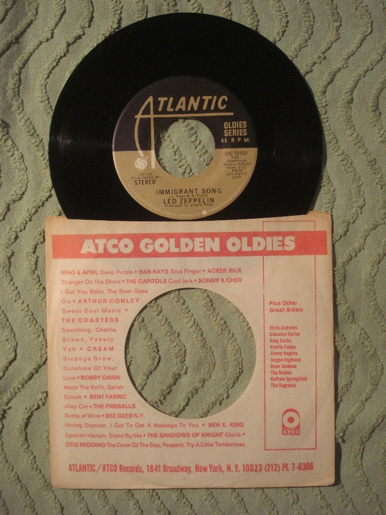 Led Zeppelin 7" Vinyl Single: Whole lotta love (USA) Oldies, Cd's en Dvd's, Vinyl Singles, Ophalen of Verzenden, Zo goed als nieuw