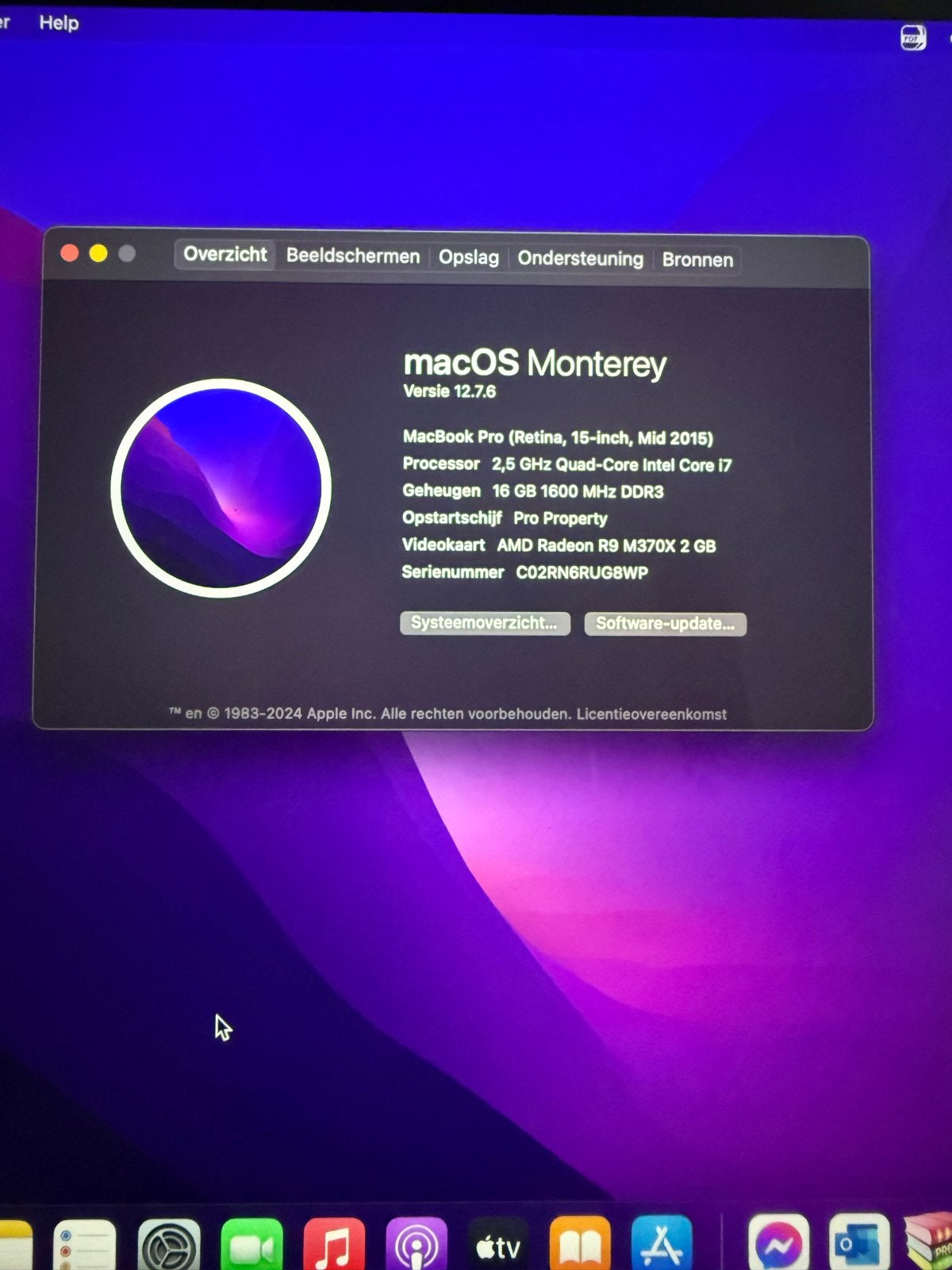 MacBook Pro 15-inch, Mid 2015 - i7, 16GB RAM, R9 M370X, MacBook Pro, Gebruikt, 2 tot 3 Ghz, 15 inch