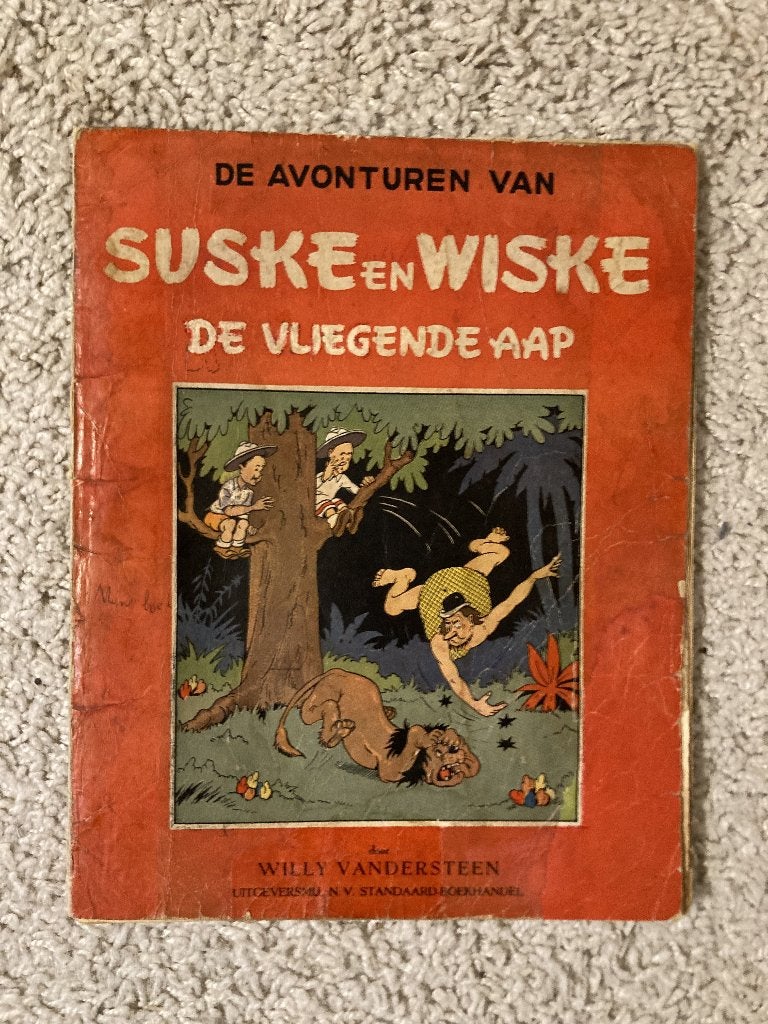 Suske en Wiske - Vliegende Aap - Nr. 2a - Eerste druk, 1948, Boeken, Eén stripboek, Ophalen of Verzenden, Gelezen