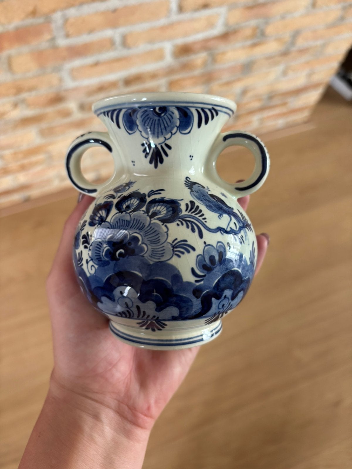 Handbeschilderd Delfts Blauw Vaasje – Made in Holland, Ophalen of Verzenden