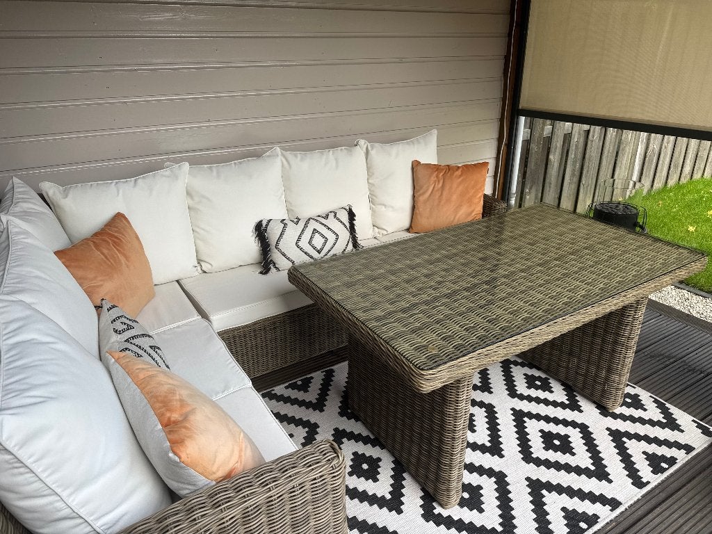 Loungeset, Ophalen, 5 zitplaatsen, Kunststof, Gebruikt