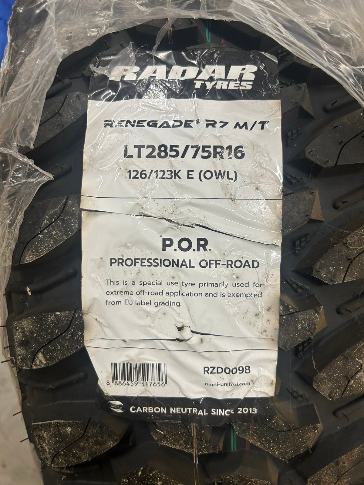 Radar renegade 285/75/16, Auto-onderdelen, 16 inch, 285 mm, Nieuw, Ophalen of Verzenden