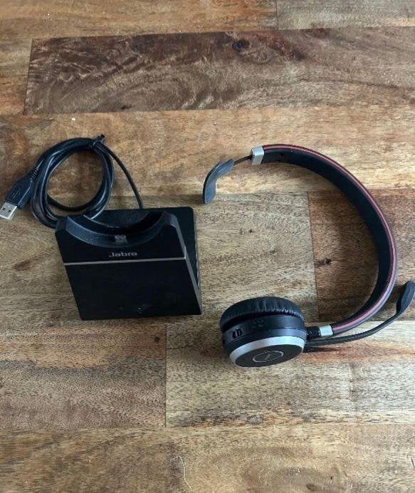 ☎️ Jabra Evolve 65 MONO USB Docking headset ☎️, Telecommunicatie, Ophalen of Verzenden, Zo goed als nieuw, 1 handset