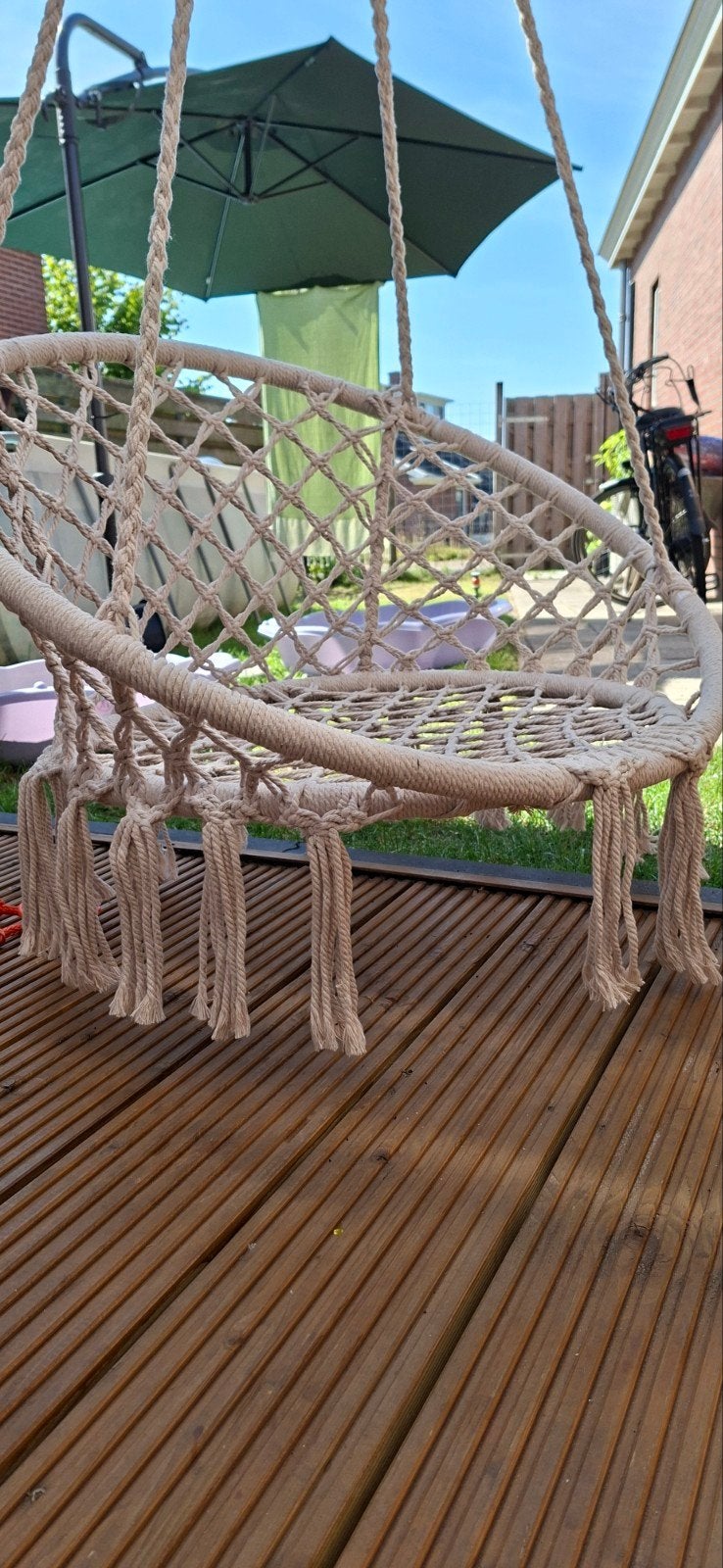 Comfortabele hangstoel voor binnen en buiten, Tuin en Terras, Ophalen of Verzenden, Gebruikt, Eenpersoons, Binnen