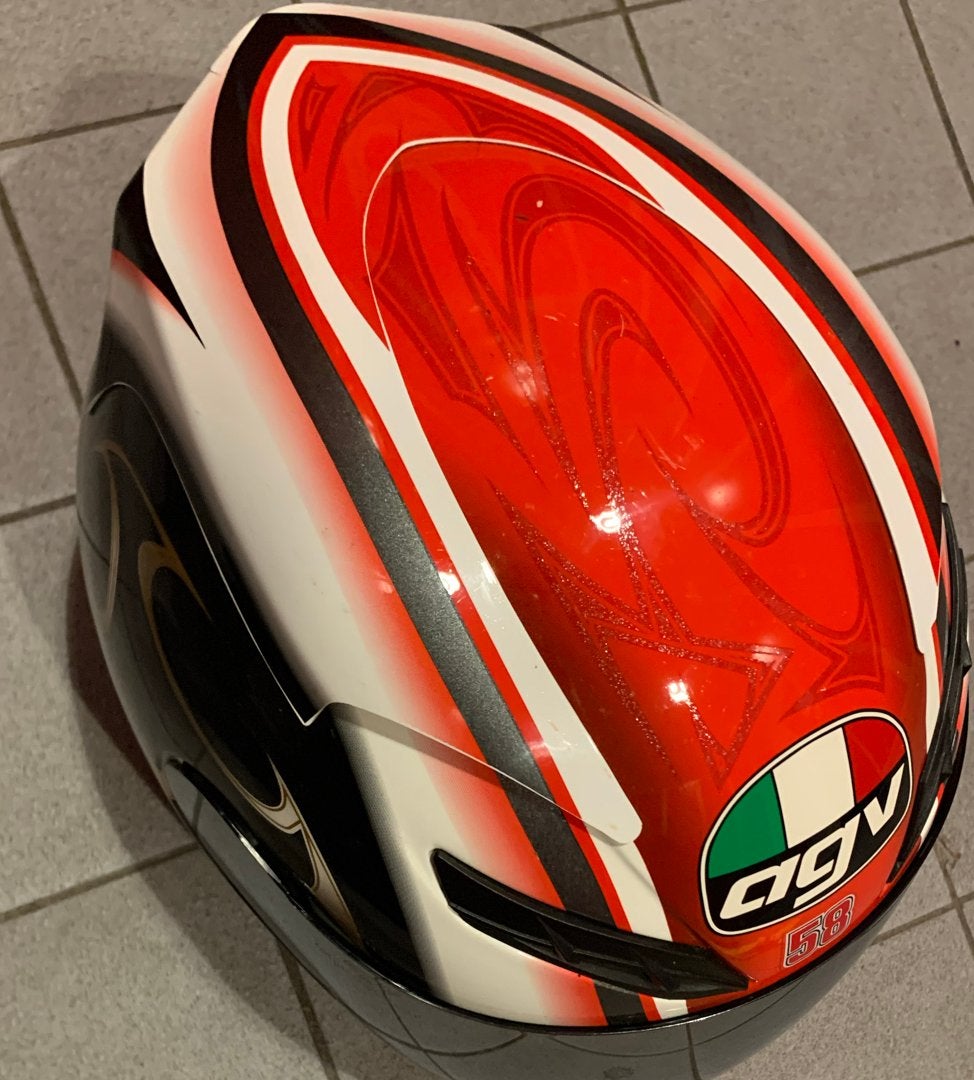 AGV Integraalhelm - Rood/Wit/Zwart - Maat M, M, Heren, Ophalen of Verzenden, Tweedehands