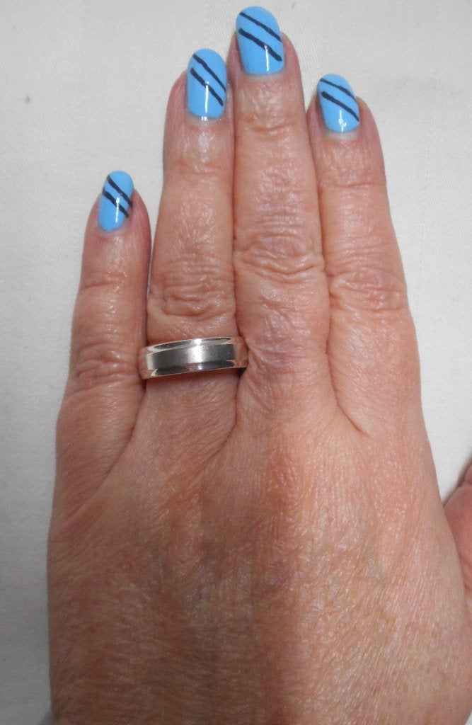 Zilveren vintage unisex ring maat 19 nr.1619
